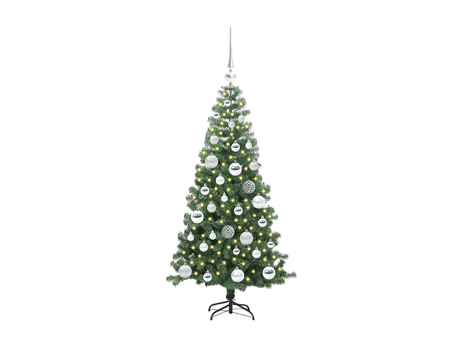 Kerstboom met 150 LED's met standaard Groen 120 cm PVC