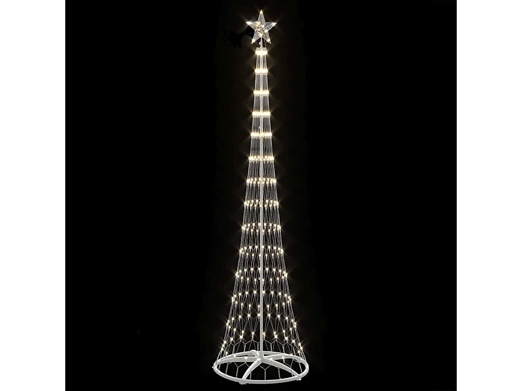 Albero di Natale a LED Bianco caldo 70 x 70 x 250 cm Metallo