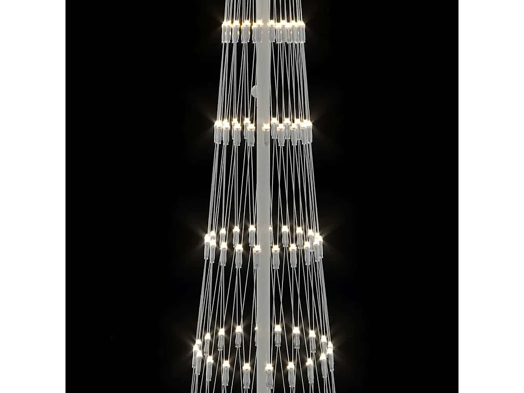 Albero di Natale a LED Bianco caldo 70 x 70 x 250 cm Metallo