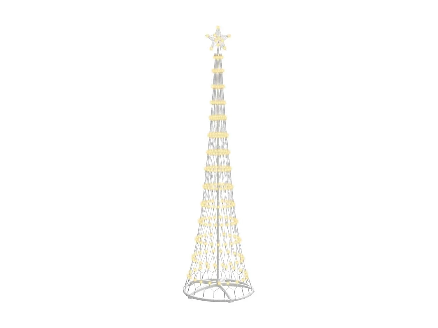 Albero di Natale a LED Bianco caldo 70 x 70 x 250 cm Metallo