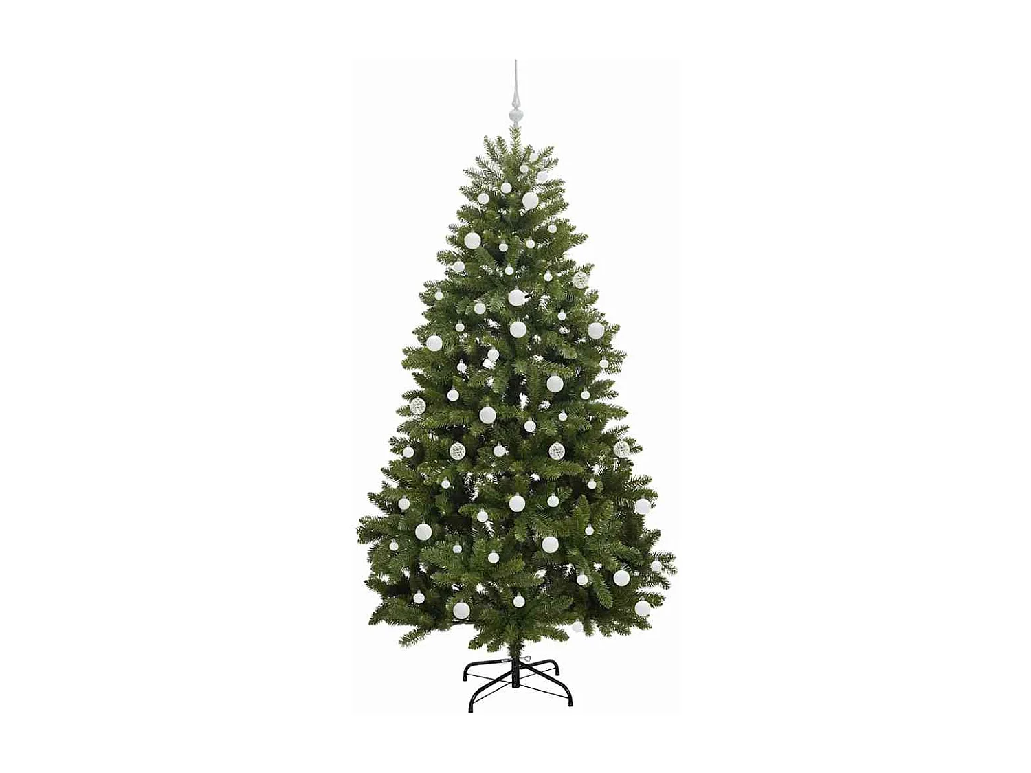 Sapin de Noël artificiel avec 300 LED Vert 210 cm PVC et métal