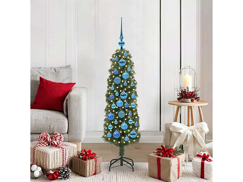 Albero di Natale artificiale Verde 120 cm PVC e acciaio e plastica