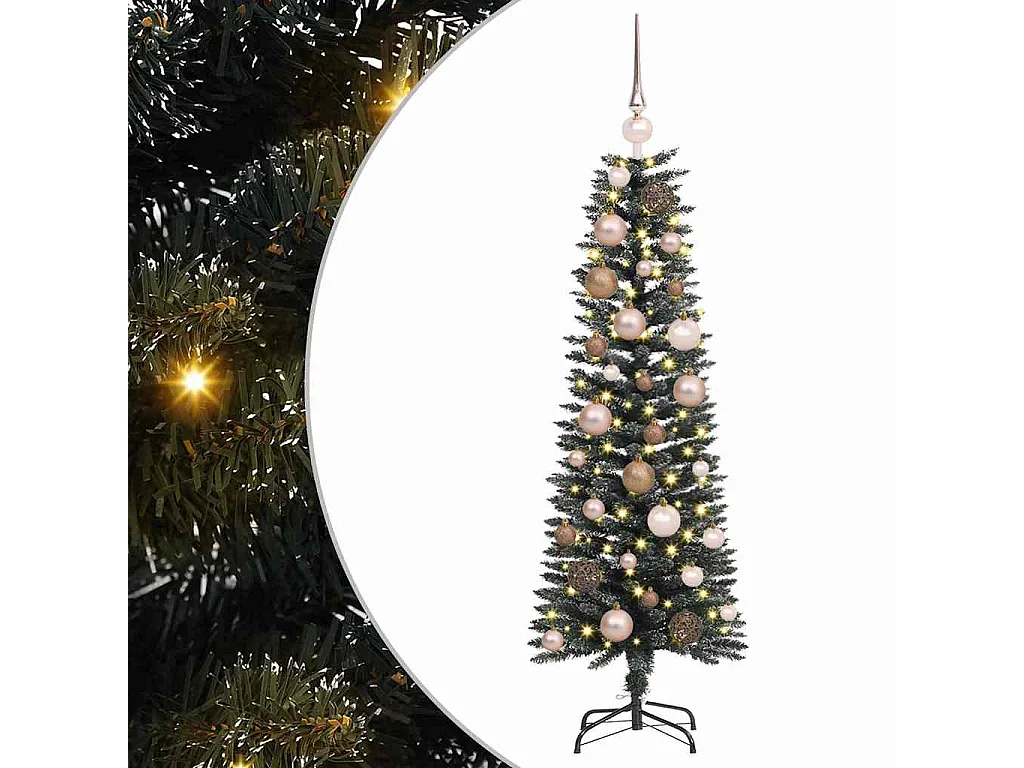 Albero di Natale artificiale con 150 LED Verde 40,5 x 40,5 x 120 cm
