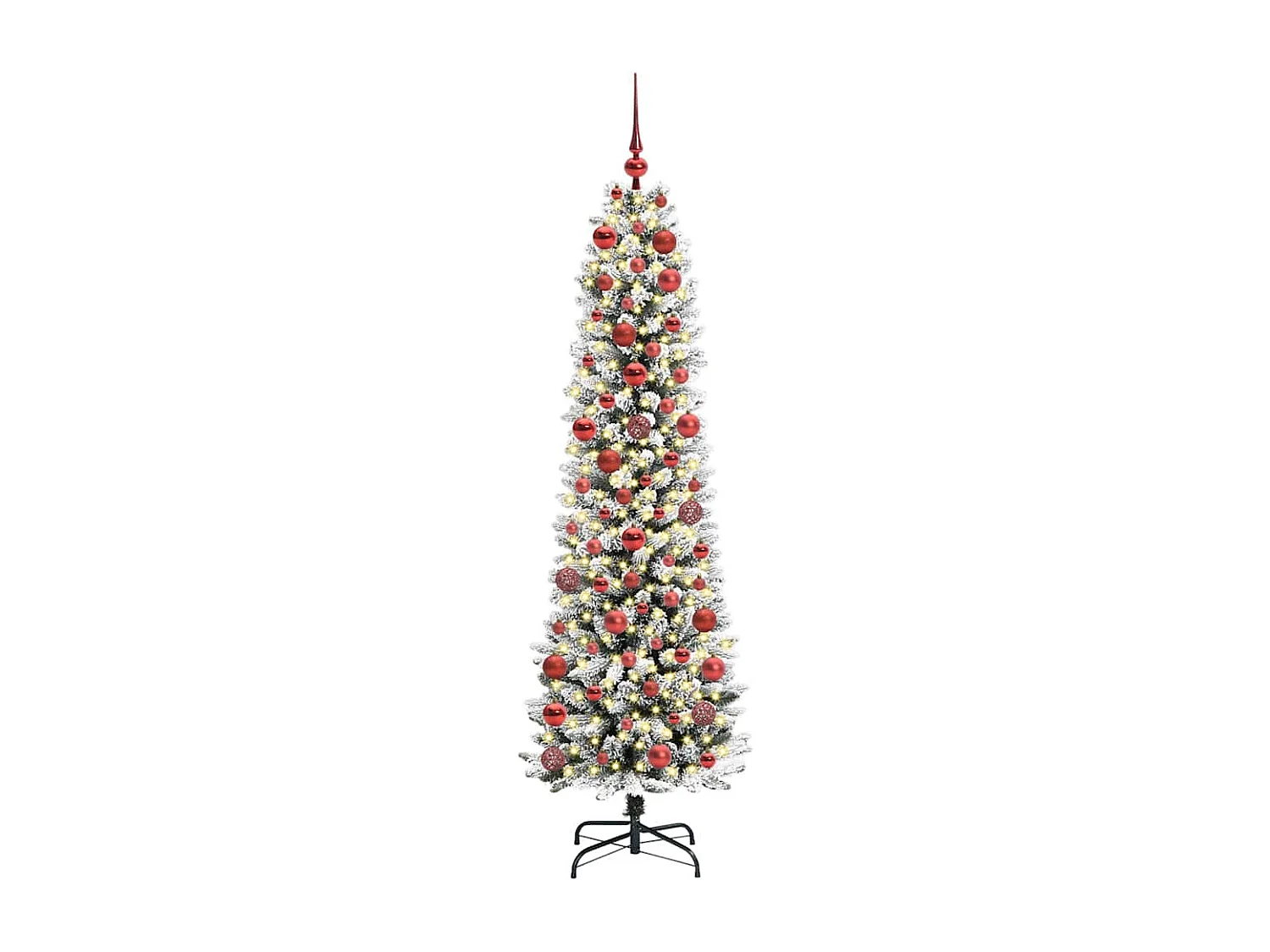 Albero di Natale artificiale con 300 LED verde e bianco 180 cm