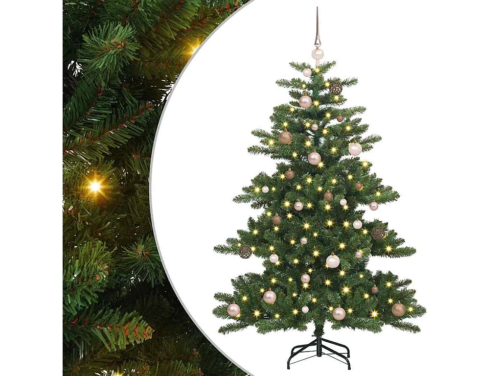 Albero di Natale artificiale con rami articolati 150 cm PVC