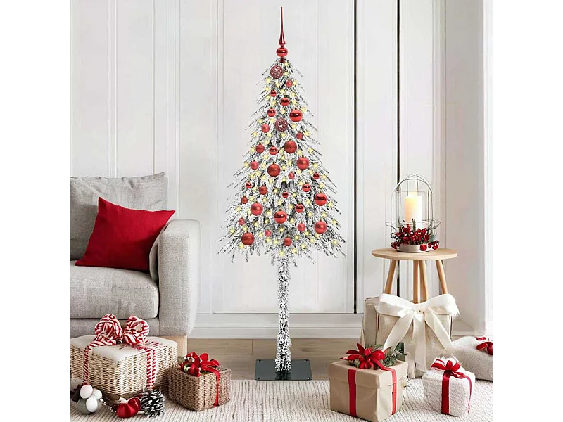 Sapin de Noël avec 150 LED Blanc 150 cm PE et Acier