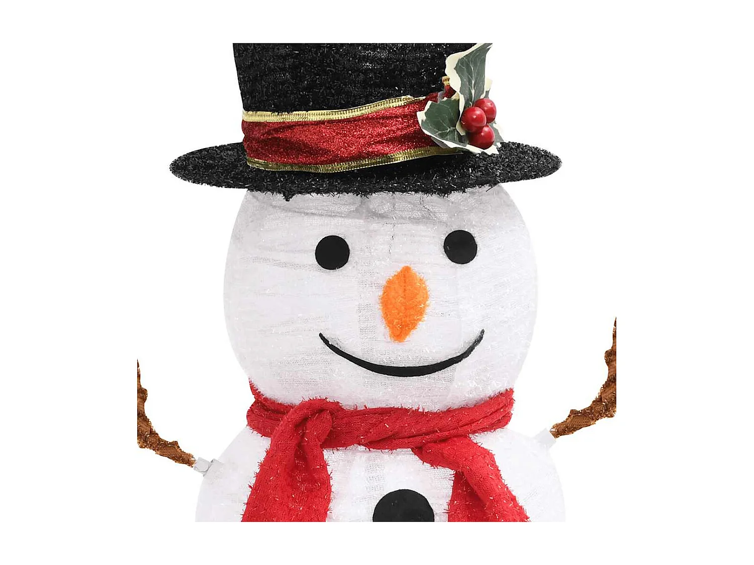 Figurine de bonhomme de neige de Noël à LED Tissu 60 cm