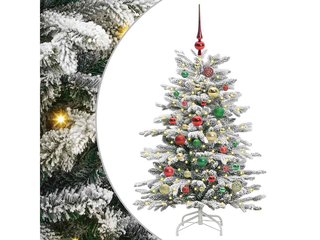 Künstlicher Weihnachtsbaum mit klappbaren Zweigen Weiß 120 cm