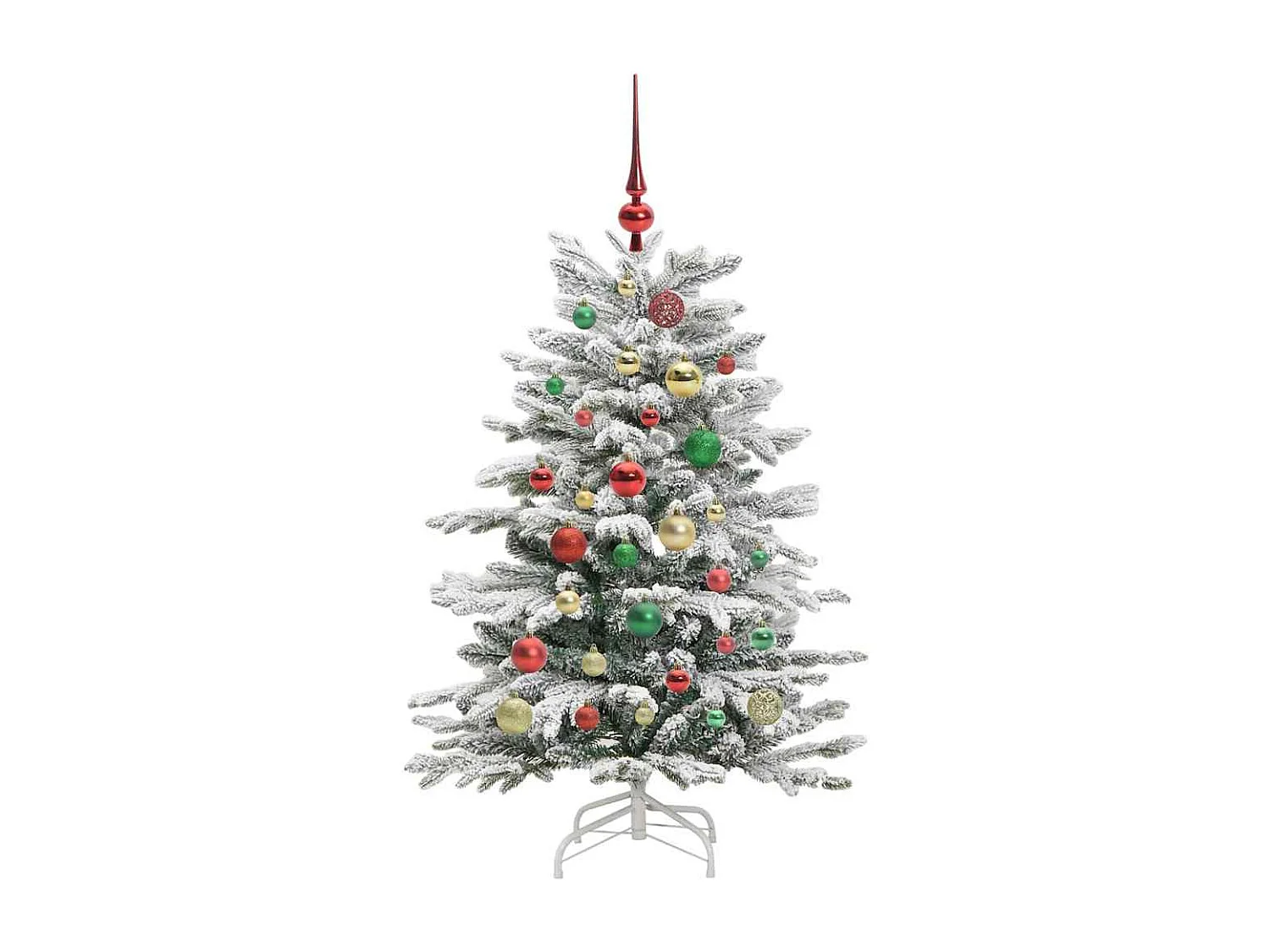 Künstlicher Weihnachtsbaum mit klappbaren Zweigen Weiß 120 cm