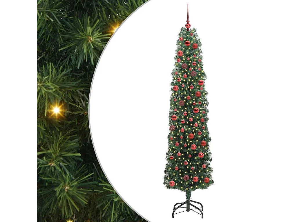 Sapin de Noël artificiel Vert 180 cm PVC et acier et plastique