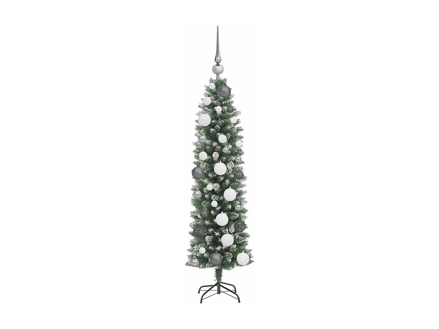 Slanke kunstkerstboom met 150 LED's Groen 120 cm