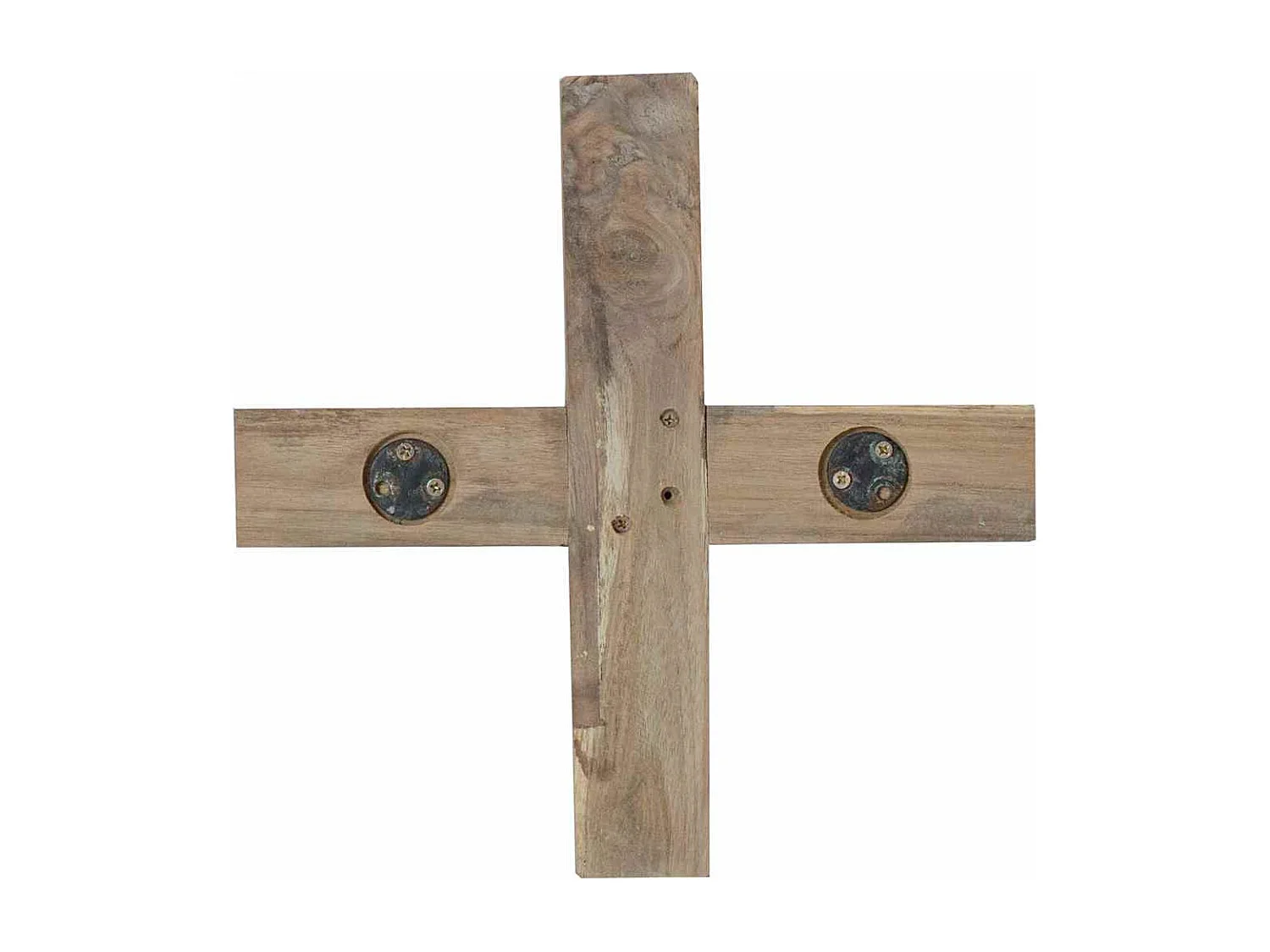 Albero di Natale con supporto marrone 120 cm in legno massello di teak