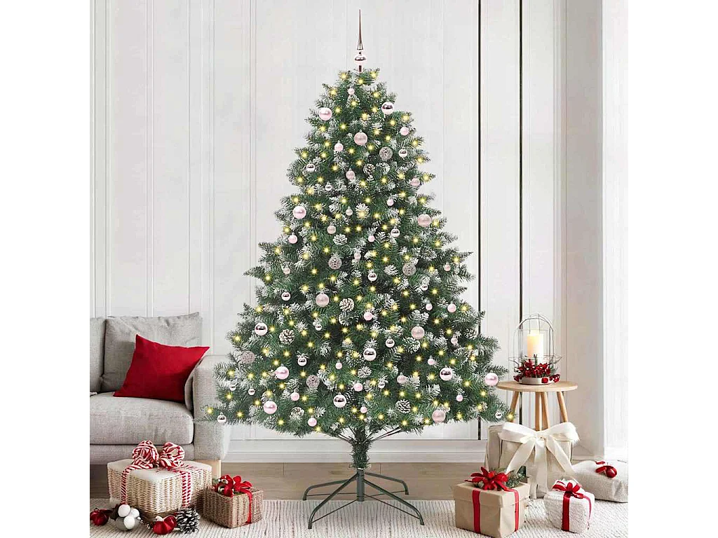 Kunstkerstboom met 300 LED's Groen 160 x 160 x 240 cm