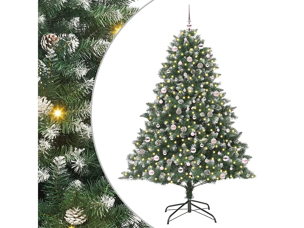 Kunstkerstboom met 300 LED's Groen 160 x 160 x 240 cm