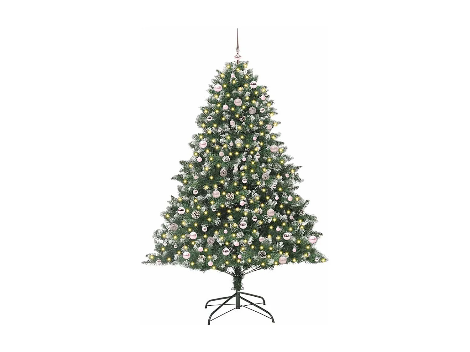 Kunstkerstboom met 300 LED's Groen 160 x 160 x 240 cm