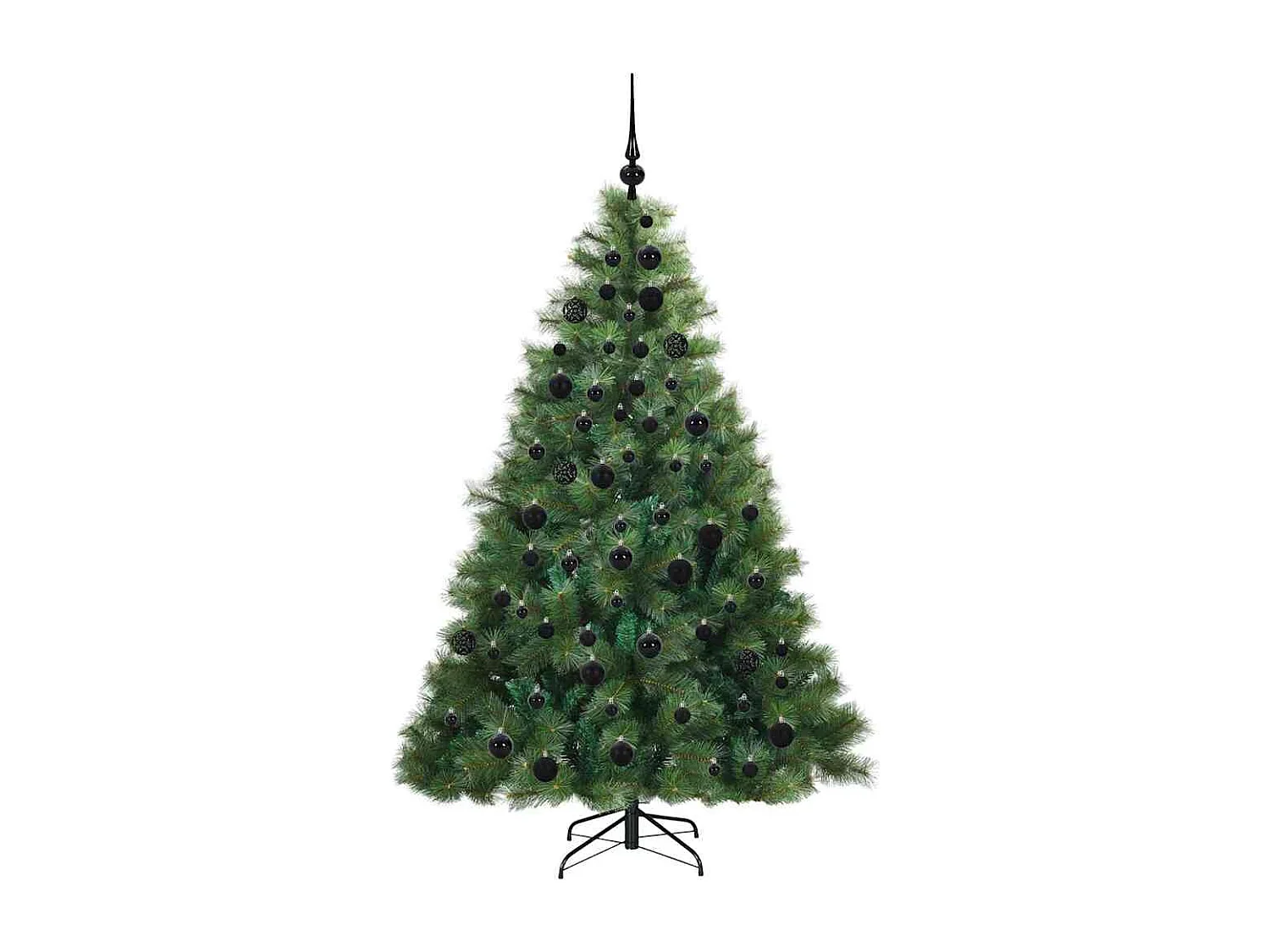 Albero di Natale artificiale con 300 LED Verde 180 cm PE e PVC