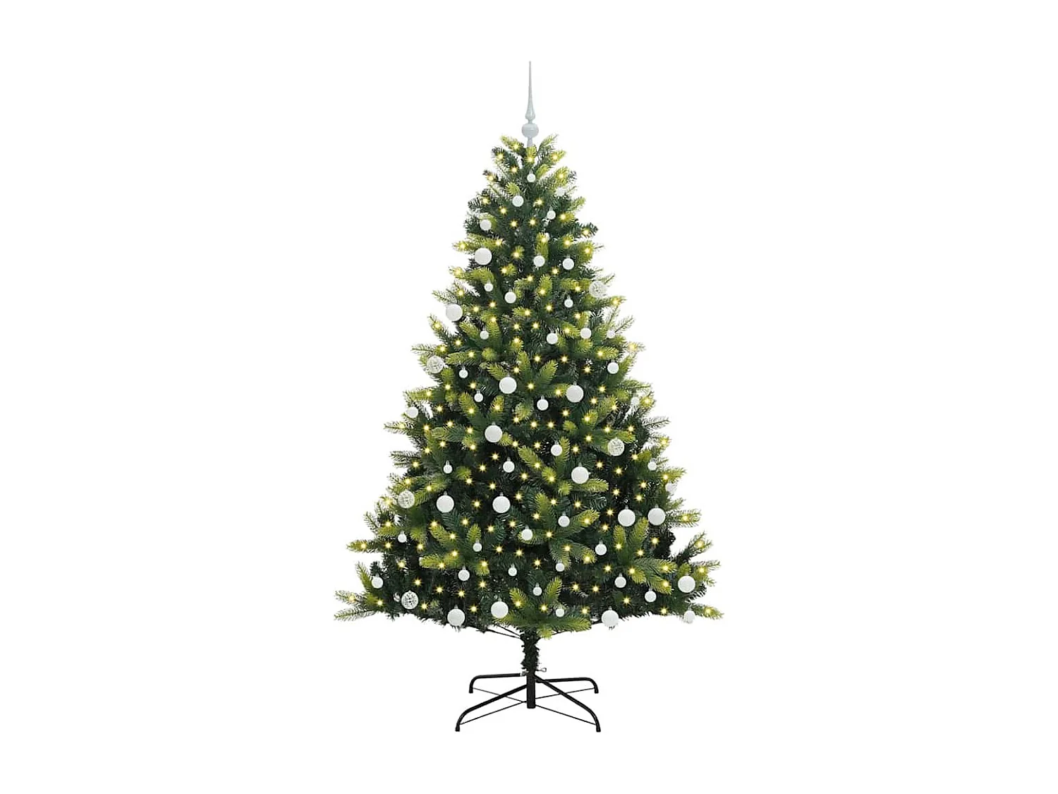 Flexibler künstlicher Weihnachtsbaum aus Silikon, 300 LEDs, 180 cm