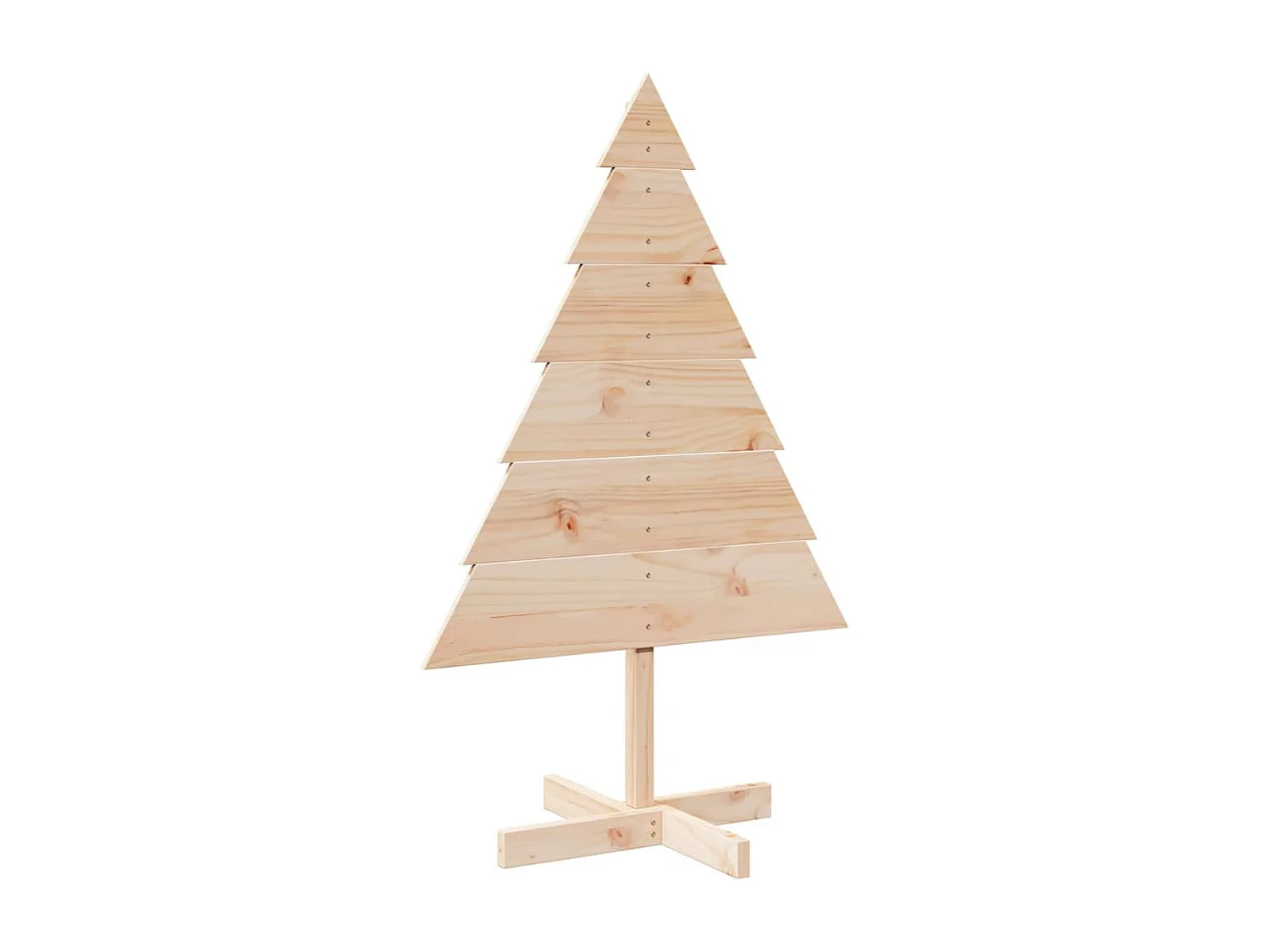 Albero di Natale in legno per decorazione 110 cm in legno massello