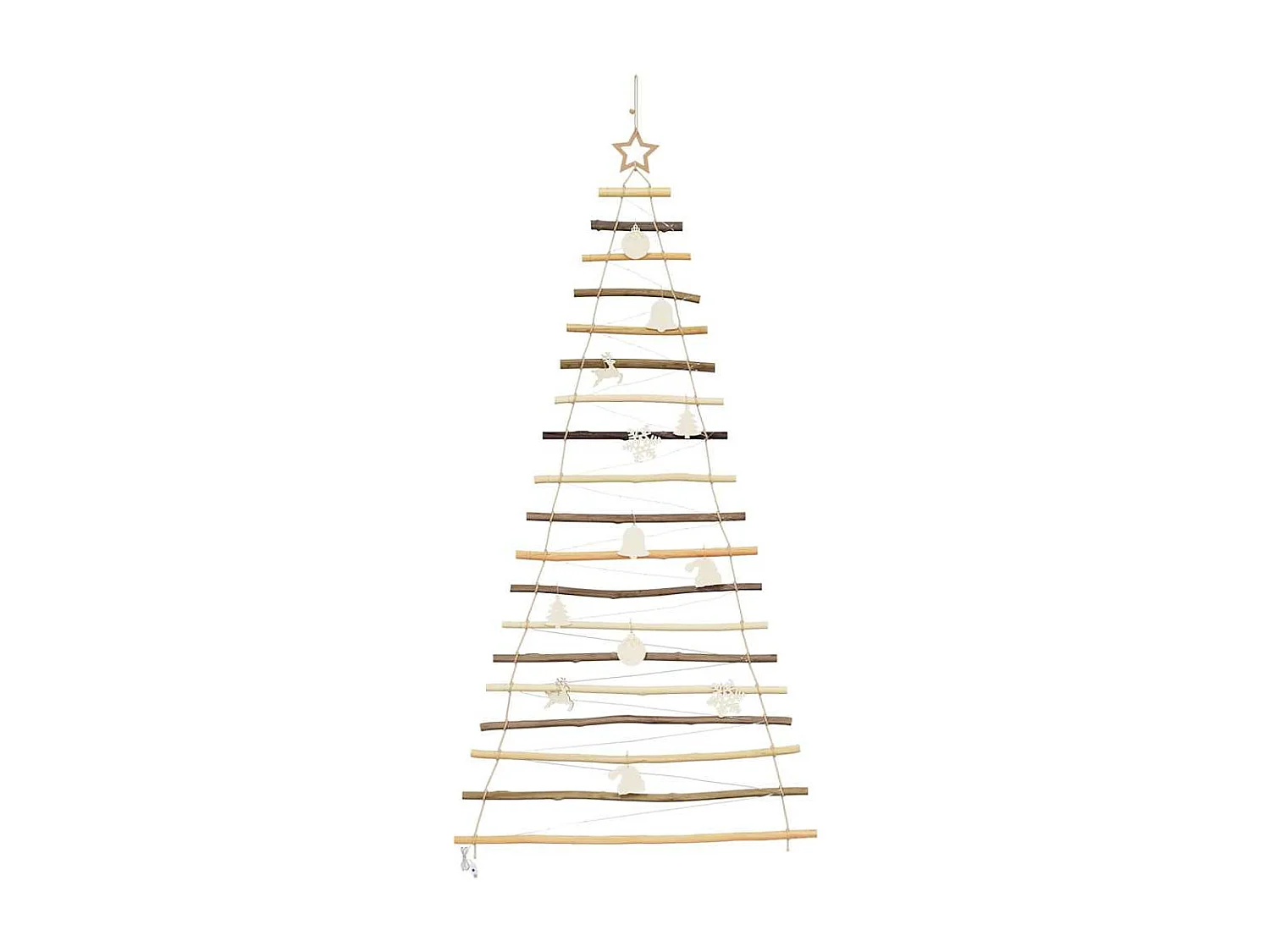 Weihnachtsbaum mit 100 LEDs Natur 180 cm Esche massiv