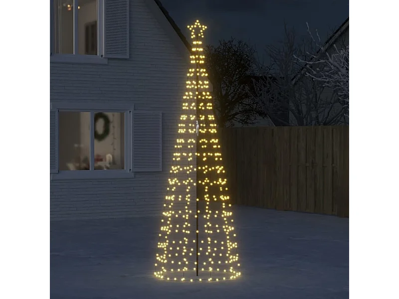 LED-kerstboom met palen 570 warmwitte LED's 300 cm