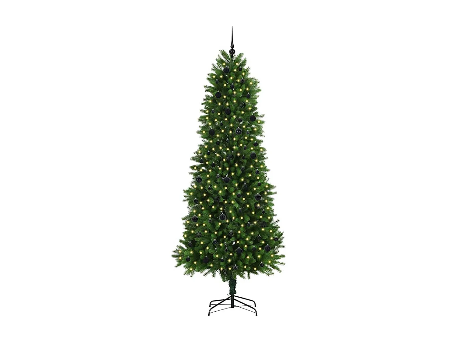 Sapin de Noël avec 300 LED avec support Vert 240 cm PE