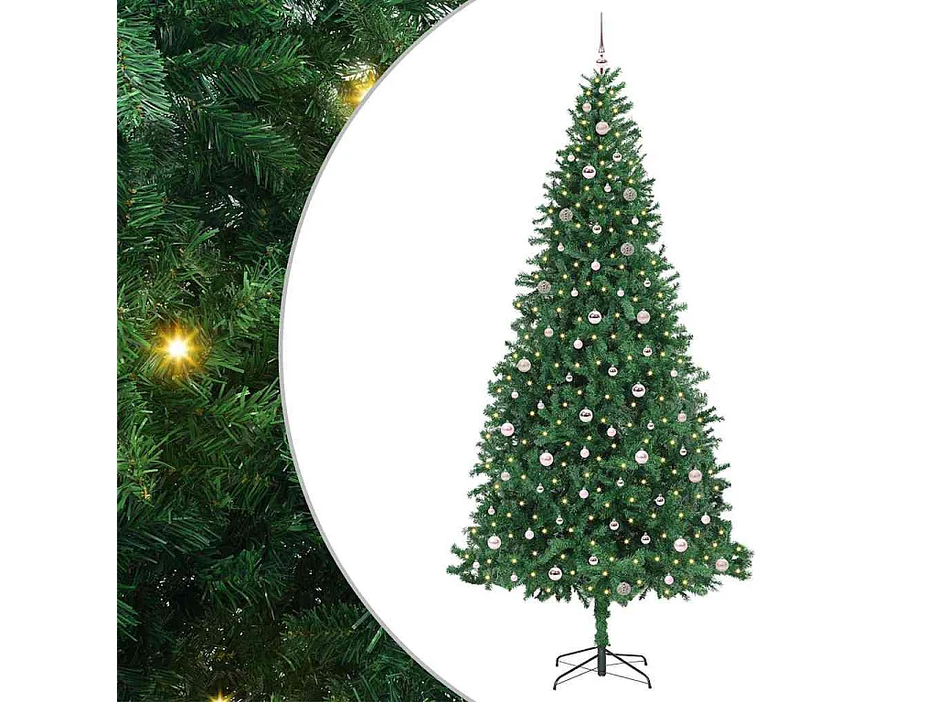 Künstlicher Weihnachtsbaum Grün 300 cm PVC, Metall und Kunststoff