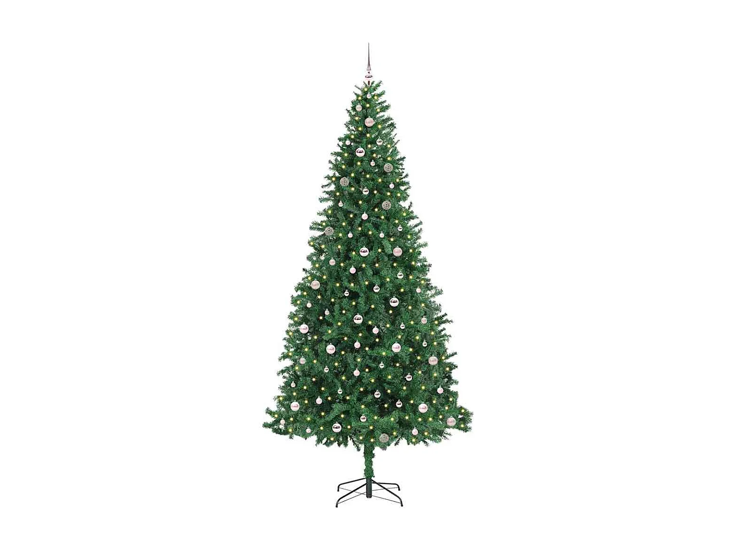 Künstlicher Weihnachtsbaum Grün 300 cm PVC, Metall und Kunststoff