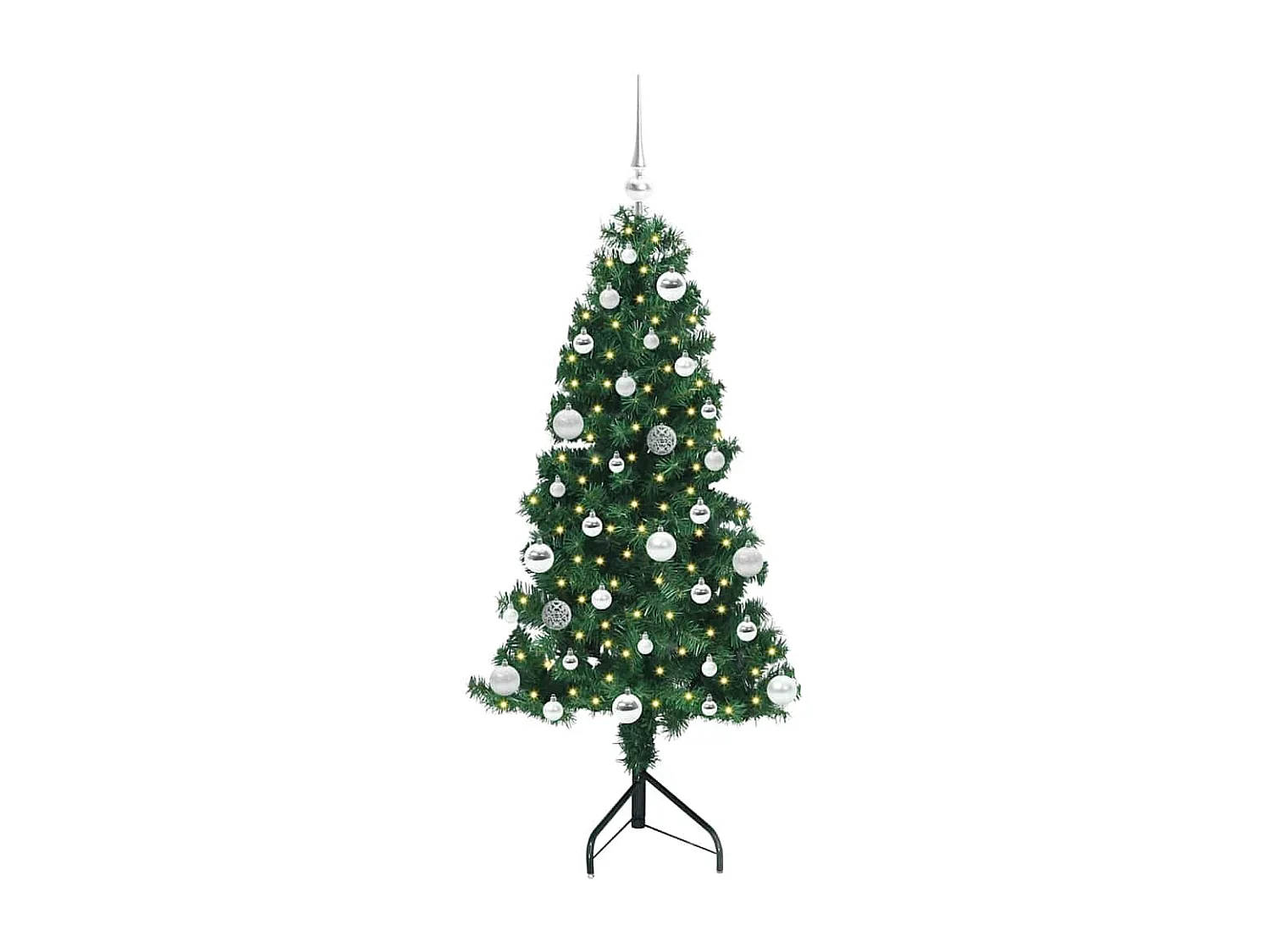 Kunstkerstboom hoek Groen 150 cm PVC en metaal