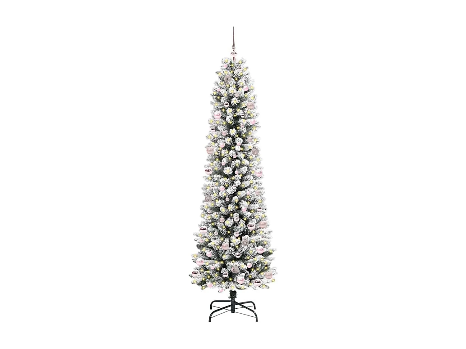Albero di Natale artificiale con 300 LED verde e bianco 240 cm