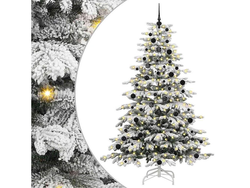 Albero di Natale artificiale con rami incernierati bianco 240 cm