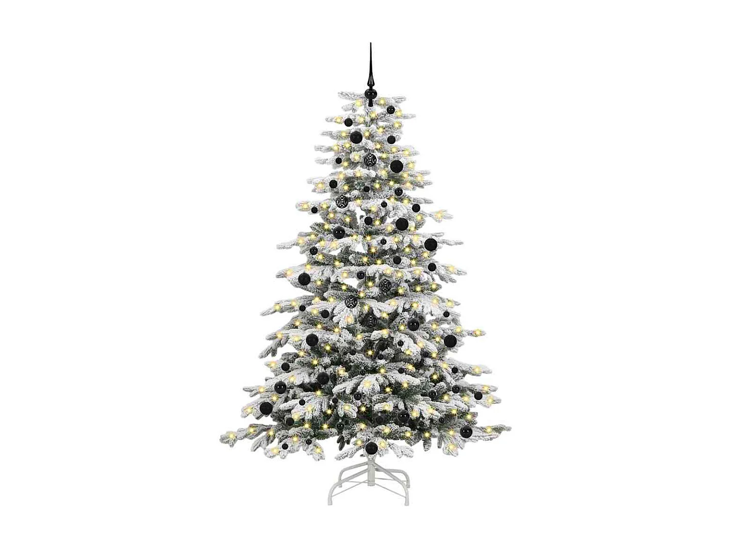 Albero di Natale artificiale con rami incernierati bianco 240 cm