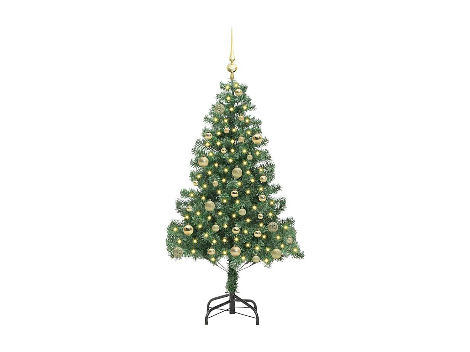 Sapin de Noël avec 150 LED avec support Vert 150 cm PVC