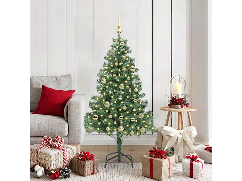 Sapin de Noël avec 150 LED avec support Vert 150 cm PVC