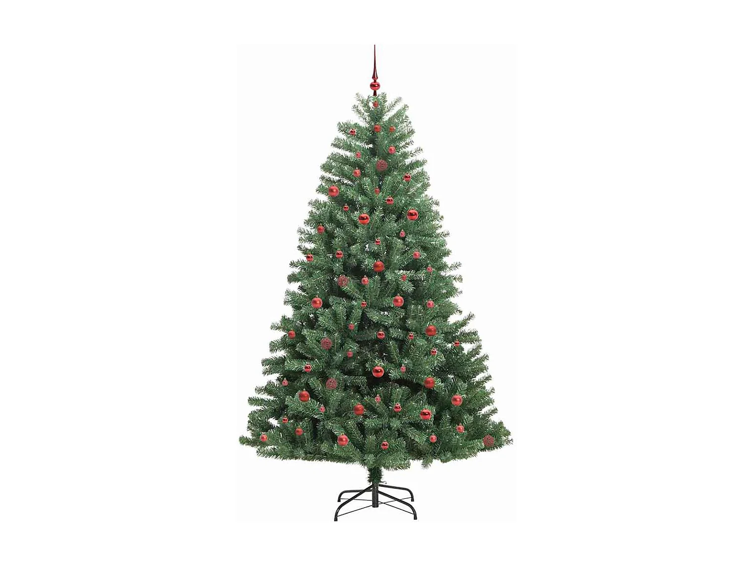 Albero di Natale artificiale con rami incernierati verde 240 cm