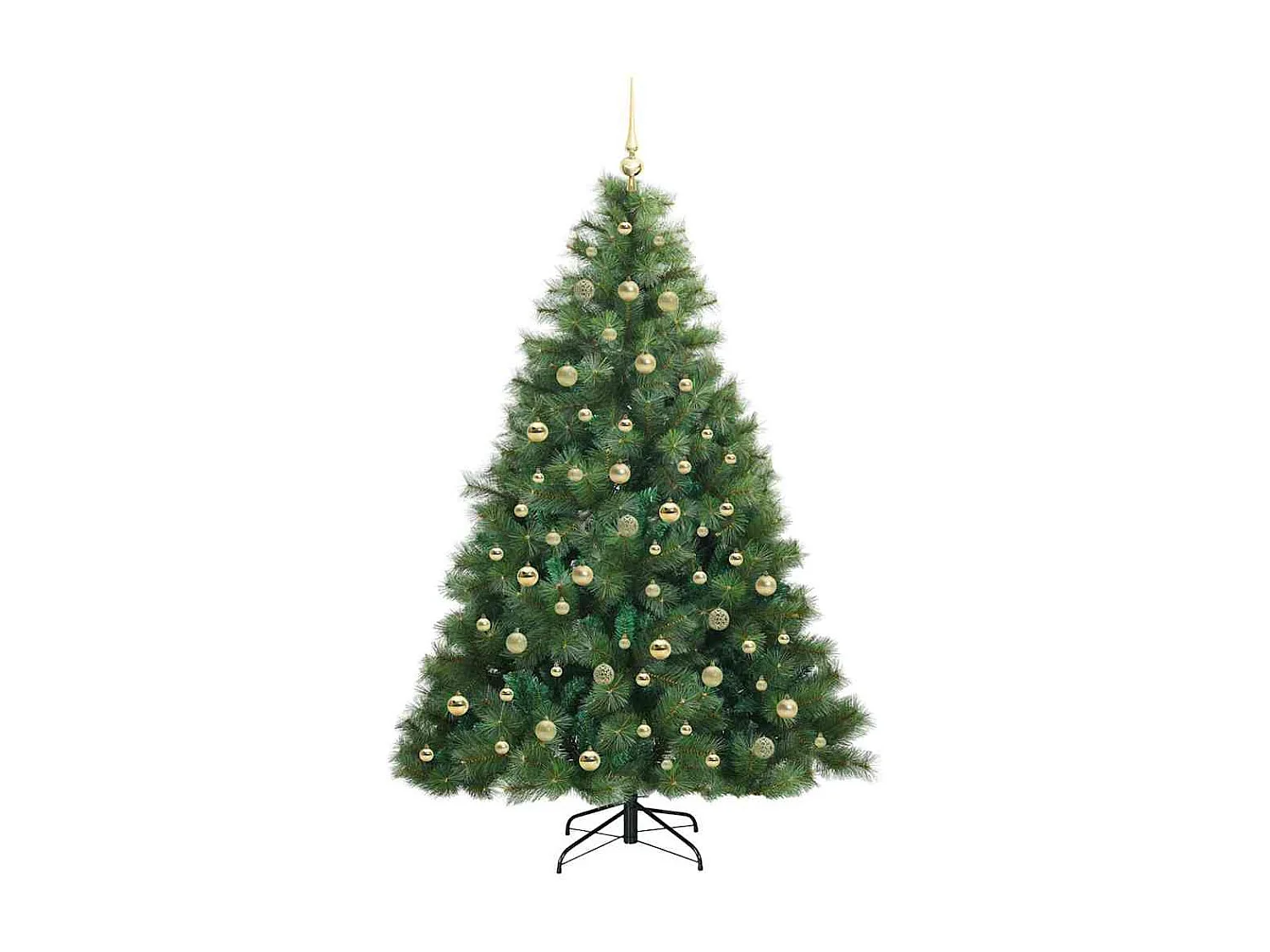 Sapin de Noël artificiel avec 300 LED Vert 210 cm PE et PVC