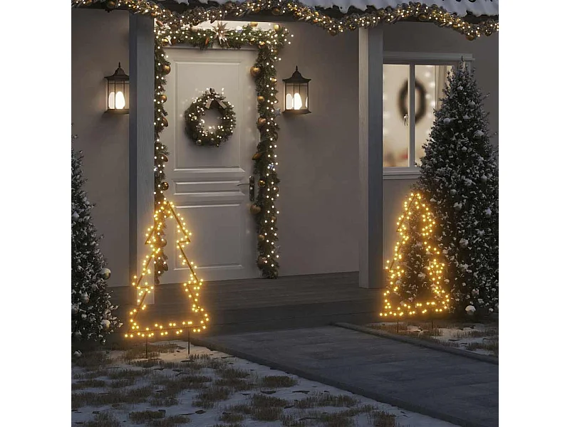 Decorazione luminosa per albero di Natale con picchetti 115 LED 90 cm