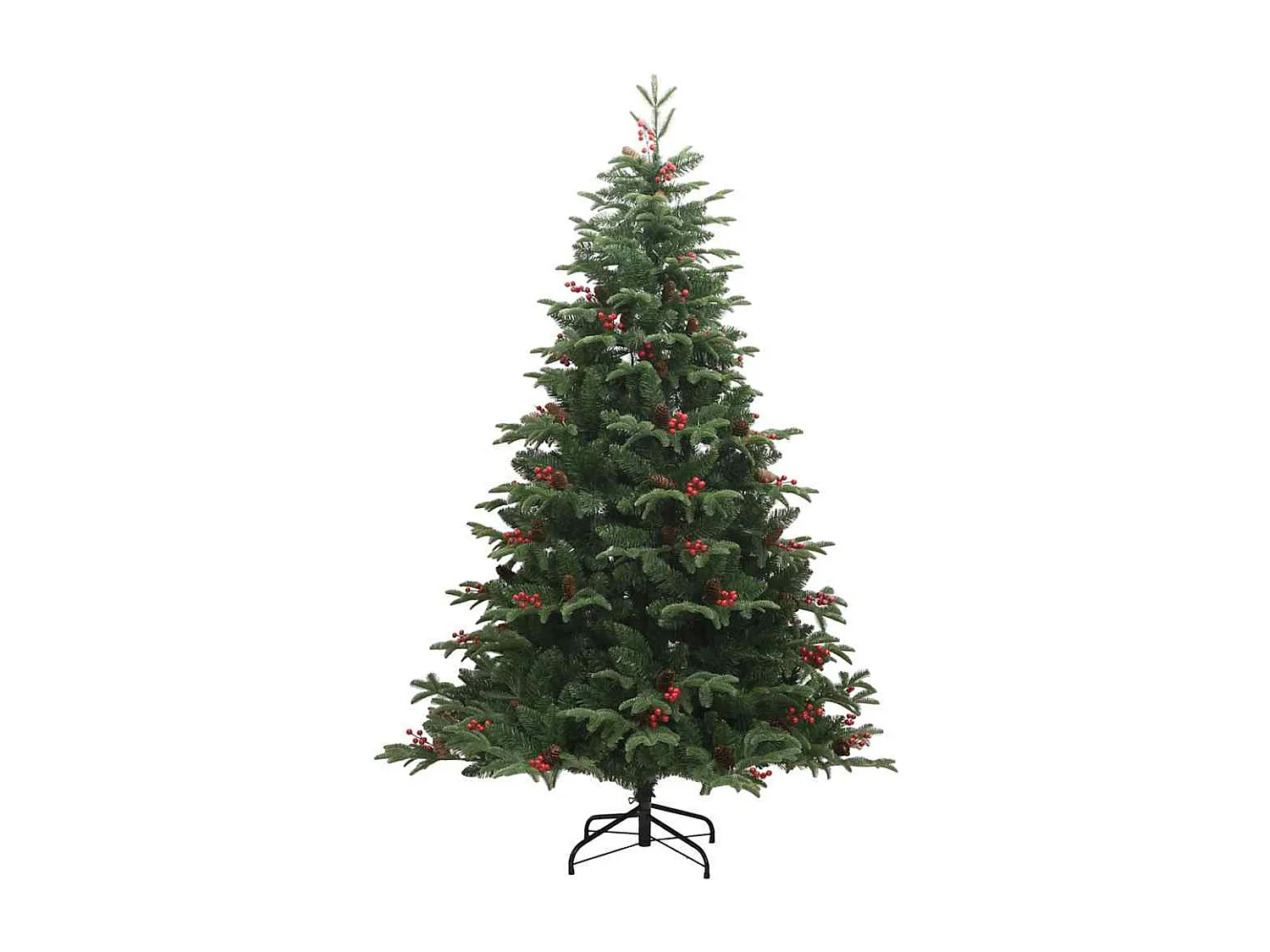Albero di Natale artificiale Verde 180 cm PVC, metallo e plastica