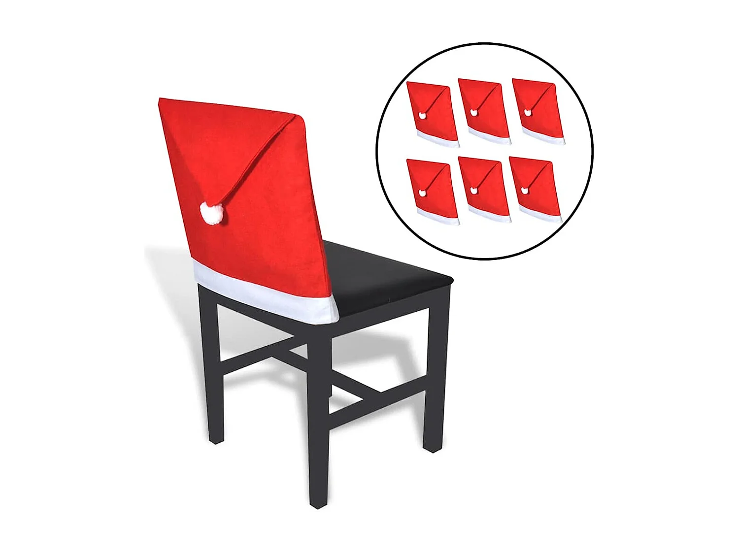 Housses de dossier de chaise 6 pcs Bonnet de Père Noël