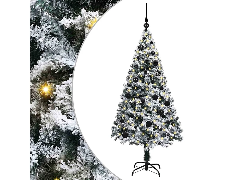 Künstlicher Weihnachtsbaum Grün 150 cm PVC, Stahl und Kunststoff