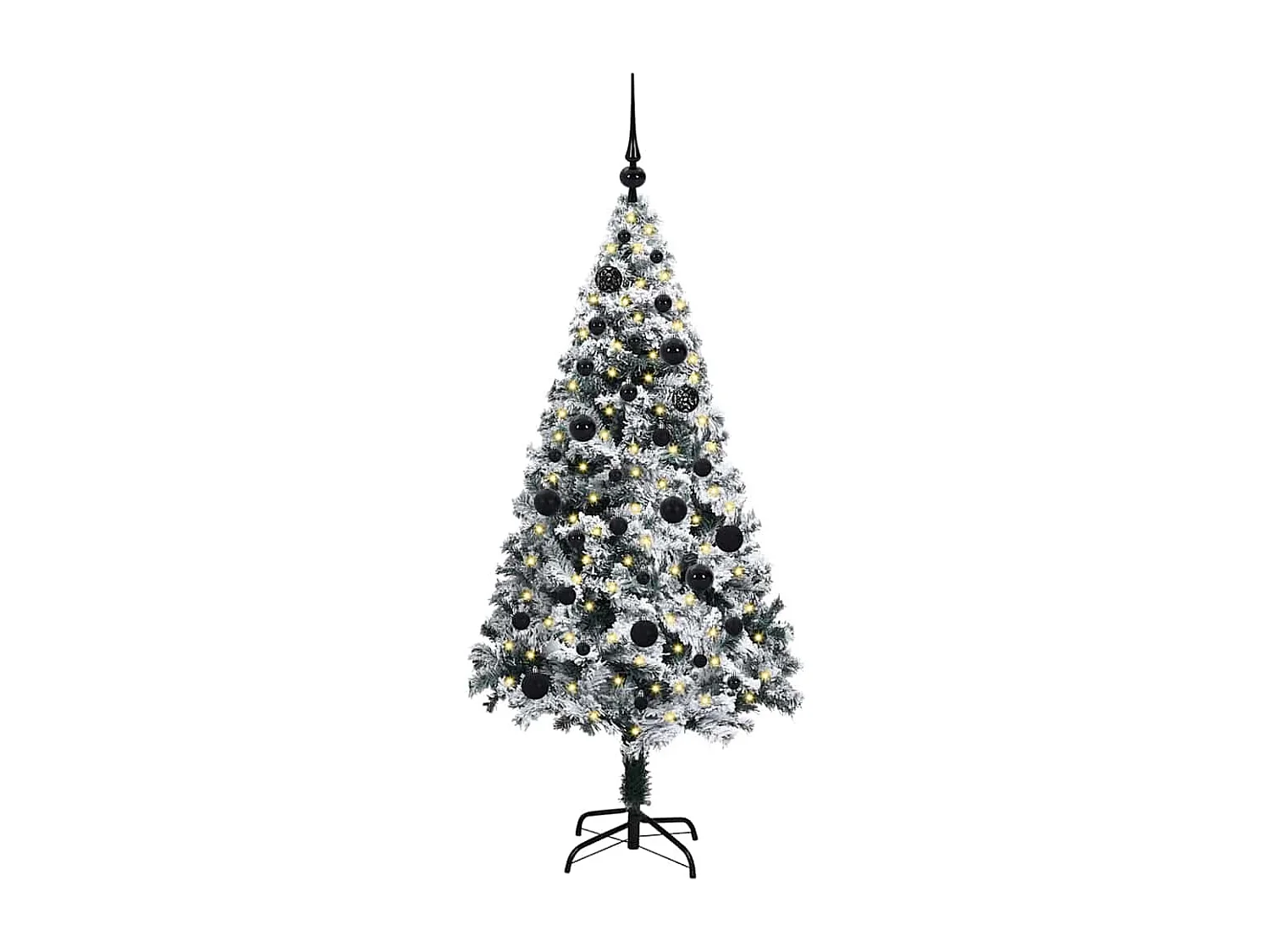 Künstlicher Weihnachtsbaum Grün 150 cm PVC, Stahl und Kunststoff