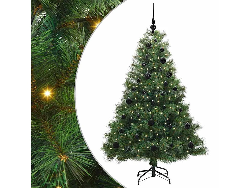 Kunstkerstboom met 150 LED's Groen 150 cm PE en PVC