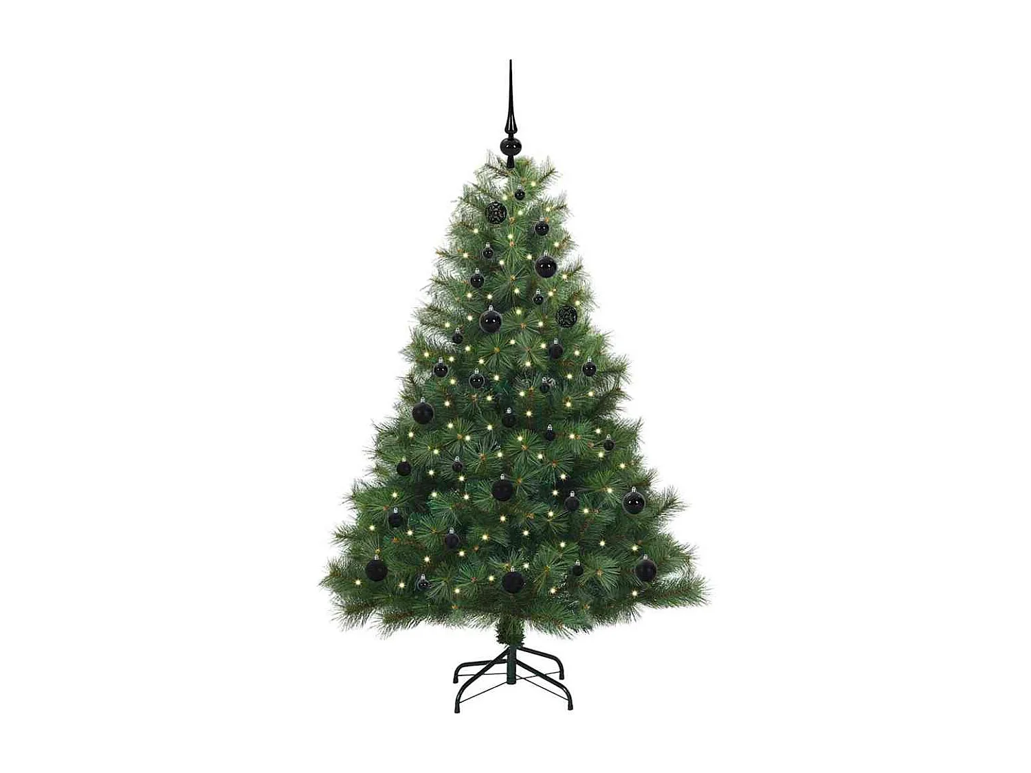 Kunstkerstboom met 150 LED's Groen 150 cm PE en PVC