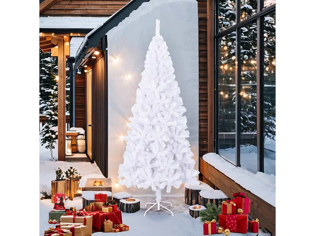 Kunstkerstboom L 240 cm Wit