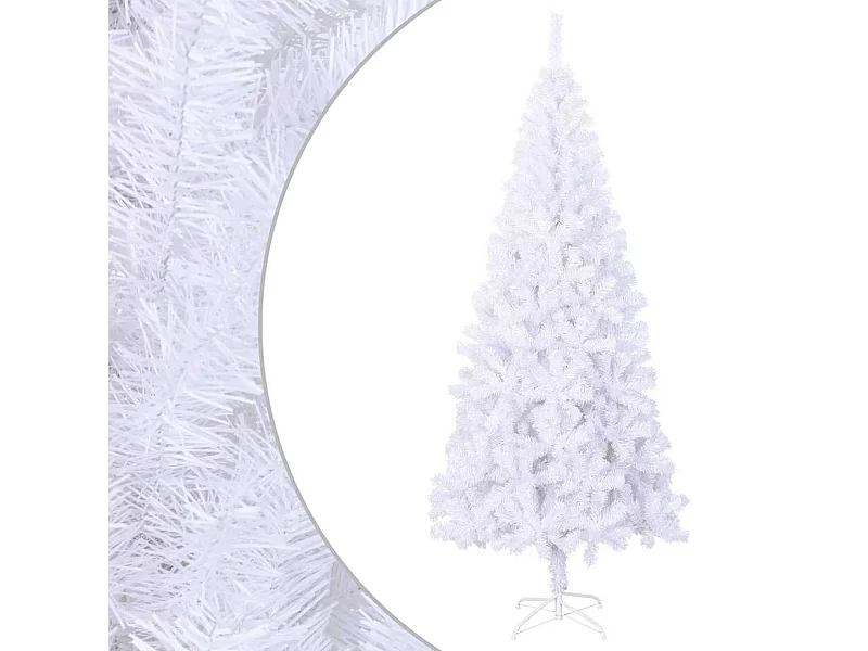 Albero di Natale artificiale L 240 cm Bianco
