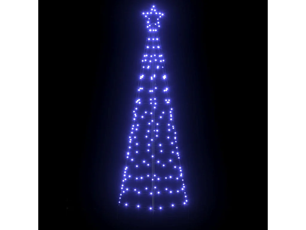 Albero di Natale a LED con picchetti da terra Blu 250 cm Ferro