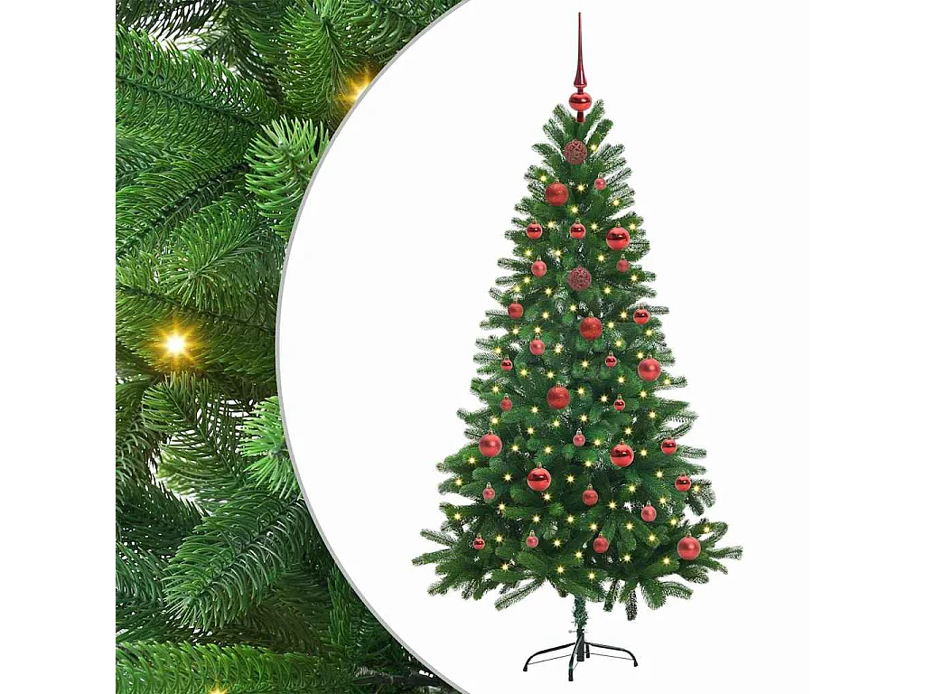 Sapin de Noël avec 150 LED avec support Vert 150 cm PE