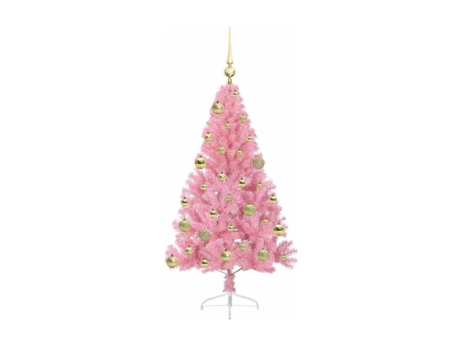 Sapin de Noël artificiel pré-éclairé Rose 120 cm PVC