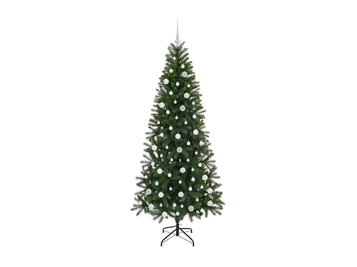Kunstkerstboom met 300 LED's Groen 210 cm PE en PVC