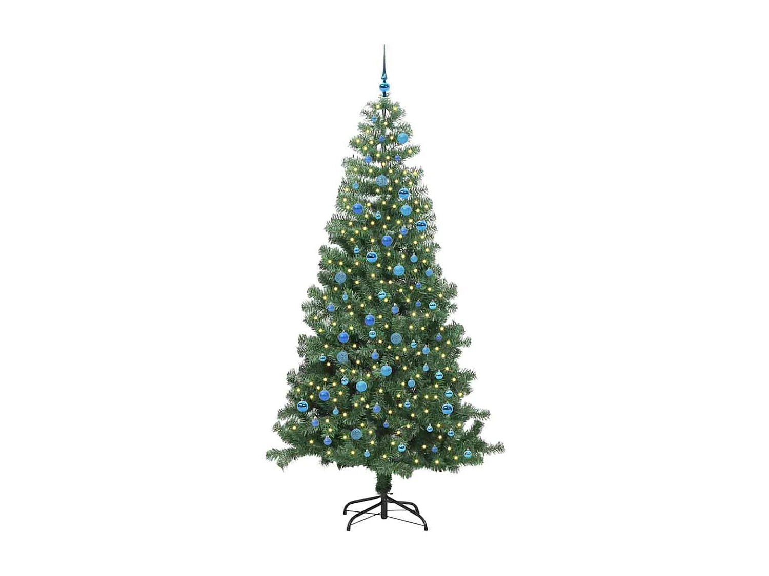 Weihnachtsbaum mit 300 LEDs mit Ständer Grün 240 cm PVC