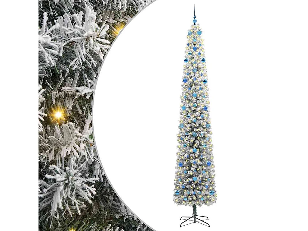 Künstlicher Weihnachtsbaum Grün 270 cm PVC und Stahl und Kunststoff